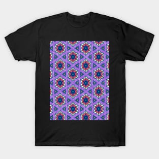 textured and decorative comic floral pattern T-Shirt